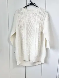 KBF ケーブルニット オーバーサイズニットワンピ