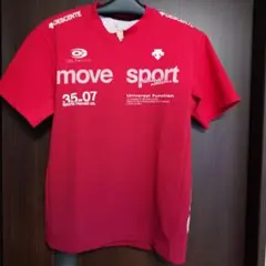 DESCENTE move sport 赤Tシャツ