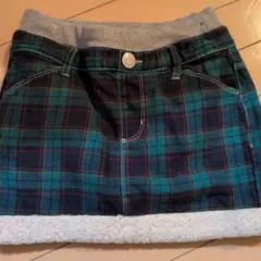 MPS チェック柄キュロットスカート ハートポケット付き
