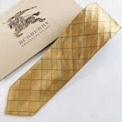 バーバリーロンドン ネクタイ チェック柄 イエロー