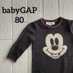 babyGAP ミッキーマウス ロンパース ダークグレー12-18m