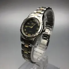 D015　Papini　ブラック　レディース カジュアル ヴィンテージ　腕時計