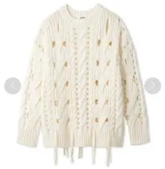 SNIDEL ケーブルニットセーター