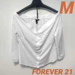 フォーエバー21 FOREVER 21 オフショルダー 長袖 シャツ レディース