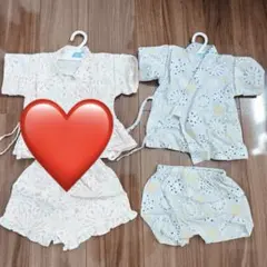 甚平　80サイズ 花柄　花火柄　 青