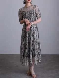 【 最終値下げ 】atlo ドレス バックリボンパーティードレス