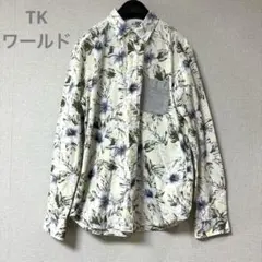 THE SHOP TK MIXPICE ボタニカル アロハ 長袖 シャツ Mのサムネイル