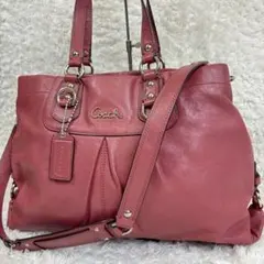 COACH コーチ トートバッグ がま口 15658 ピンク シグネチャーy2k 