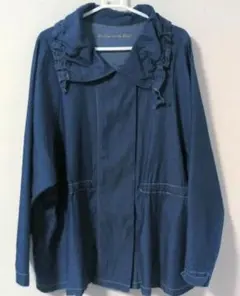 アズノゥアズプラス　薄手デニム　アウター　ジャンパー　襟フリル