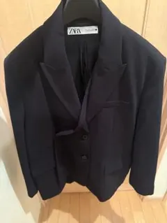 ZARA レディース テーラードジャケット　ブラック　Lサイズ美品