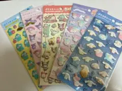 ぷくっとシール　5枚セット　キキララ　サンリオ　マイメロ　クロミ　シナモロール