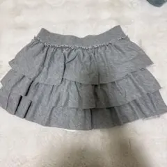 グレー フリル ミニスカート　インパン付き