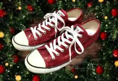 【デッドストック】 コンバース スパンコール レッド 赤 10 1/2