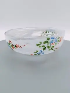 d777【新品・未使用】茶碗 ガラス 馬盥 萩 クリア 広畑久仁彦 紙箱 茶道具のサムネイル