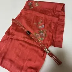 set211 新品未使用　金彩　花　帯揚げ　帯締め