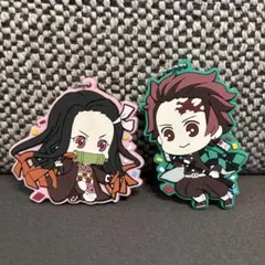 鬼滅の刃 とじコレ 折り紙 ラバーマスコット 竈門炭治郎 竈門禰豆子