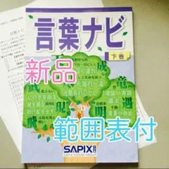 サピックス新品言葉ナビ【未使用】上下セットSAPIX 2025年購入2024年版