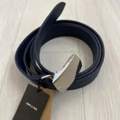 定価13000円　コムサメン レザーロングベルト 紺 未使用のサムネイル