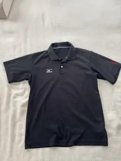 Mizuno 黒 ポロシャツ チーバくん刺繍入り