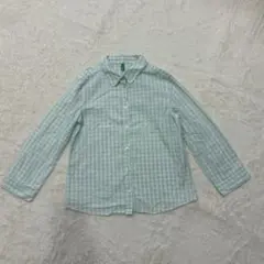 ◆ユナイテッドカラーズオブベネトン　ギンガムチェック　長袖シャツ　カジュアル