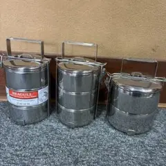 美品☆タイ製☆年代物☆骨董品☆キャンプにも☆アルミ製5段弁当箱