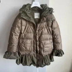 MONCLER BRUNECフリル付きダウンジャケット ベージュ　0サイズ MONCLER BRUNECフリル付きダウンジャケット ベージュ 0サイズ - メルカリ