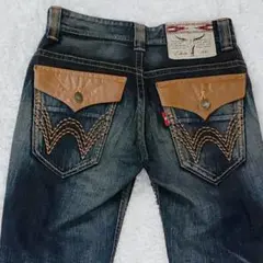 EDWIN 431XVS デニム フレア フラップポケット ハチノス加工 y2k