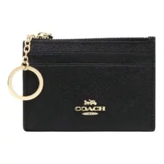COACH ブラック コインケース　定期ケース