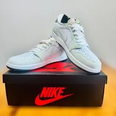 新品 Nike Air Jordan 1 Low ホワイト/ライム green