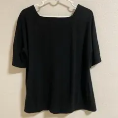 GLOBAL WORK ブラック 半袖 トップス バックリボン