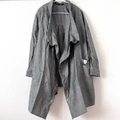メルシーボークー　シャツアウター　わさっとシャツ　グレー　麻混のサムネイル