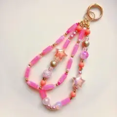 【No.225】ハンドメイド　ビーズストラップ