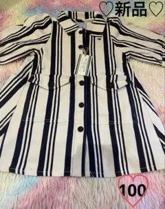 新品♡BLUEU AZUR♡ストライプワンピース♡100cmのサムネイル