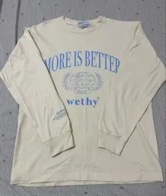 wethy 韓国　長袖カットソー　ロゴTシャツ
