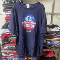 90sXLユニセ海外古着メンズヴィンテージDONORドナー紺tシャツUSA直輸入