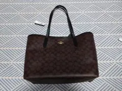 Coach ダークブラウン トートバッグ