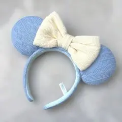 ディズニー　ニットカチューシャ　ブルー