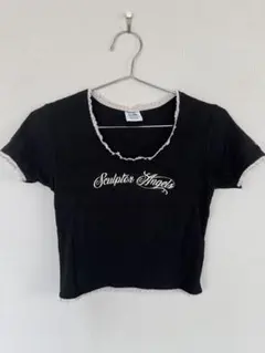 【SCULPTOR】半袖 クロップTシャツ　レースのサムネイル
