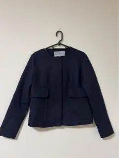 Viaggio Bluビアッジョブルーノーカラージャケット ネイビー レディースのサムネイル