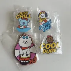 BT21 ピンバッジ 3個セット、キーホルダー1個セット