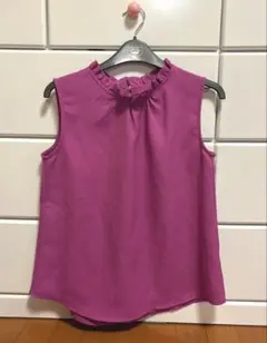 GU ブラウス　ノースリーブ　（ノースリーブ） M 濃いピンク