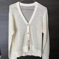 UNIQLO メッシュカーディガン オフホワイトのサムネイル