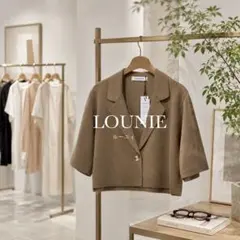 美品 LOUNIE ルーニー クロップドジャケット ベージュ 38 M - メルカリ