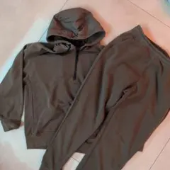 UNIQLO +J ハーフジップパーカー&パンツ オリーブ L