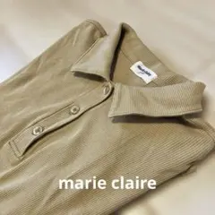 し*ち様 marie claire ベージュ 半袖リブシャツのサムネイル