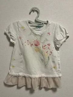 hakka kids 花柄 フリル Tシャツ 100cmのサムネイル