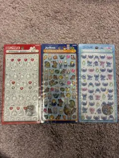 お*か様 ボンボンドロップシールミニ　ディズニー　3枚セット