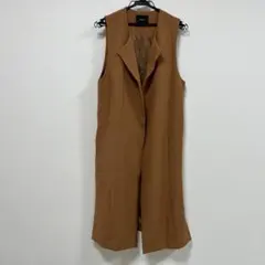 MURUA ムルーア　ブラウン ロングノースリーブベストジレ