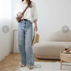 DISCOAT USコットンデニム　ストレートパンツ　低身長 S