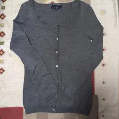GAP 100%イタリアンメリノウール カーディガン XS グレー